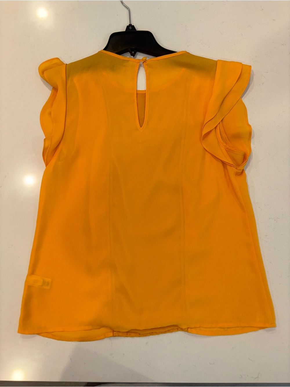 Express Yellow Ruffle Eyelet Front Blouse - Picture 3 of 4